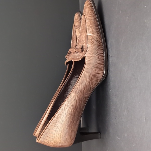 Ralph Lauren Collection Brown Heeled Shoes,Size 7. - Picture 4 of 12